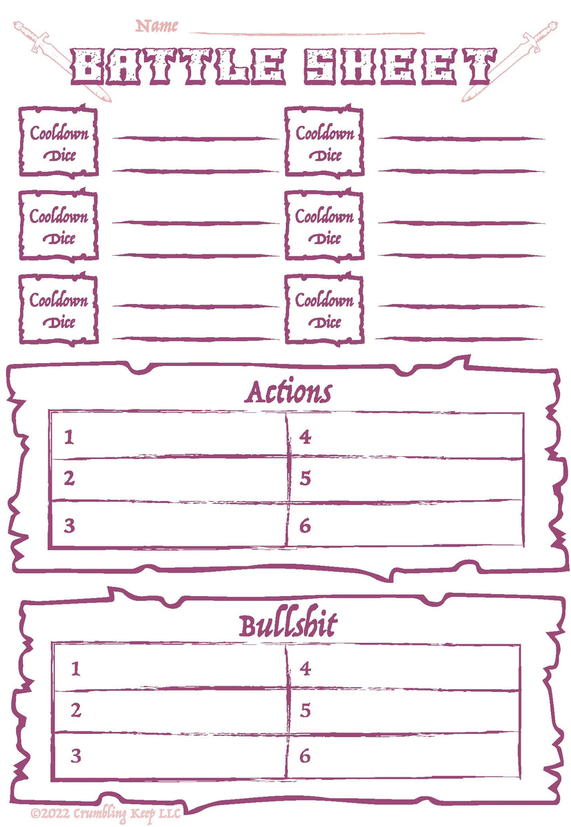 Battle Chart Fill In Marching Order - BATTLE SHEETS – Pit of Infinite Shadow