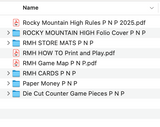 Rocky Mountain High (Print & Play version)